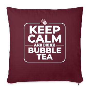 Bubble Tea-Liebhaber Boba Tea Bubble Tea - Sofakissenbezug 45 x 45 cm - Burgunderrot - Vorne