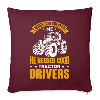 Agriculteur & agriculteurs tracteur tracteur cadeau d’amour - Housse de coussin décorative 45 x 45 cm - bordeaux - Devant