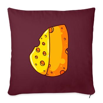 Fromage fromage fromager Parmesan Gourmet - Housse de coussin décorative 45 x 45 cm - bordeaux - Devant