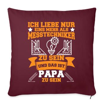 Messtechniker CAD Konstrukteur Messtechnik - Sofakissenbezug 45 x 45 cm - Burgunderrot - Vorne