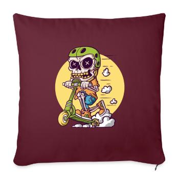 Skull Tretroller - Housse de coussin décorative 45 x 45 cm - bordeaux - Devant