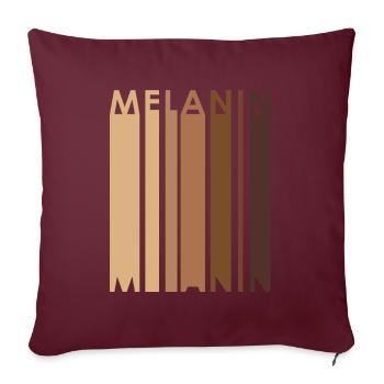 Melanin Schwarz Vielfalt Toleranz Black Power - Sofakissenbezug 45 x 45 cm - Burgunderrot - Vorne