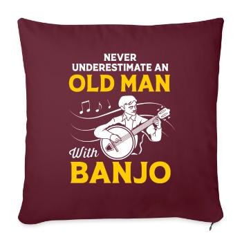 Bluegrass - Housse de coussin décorative 45 x 45 cm - bordeaux - Devant
