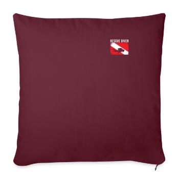 Scuba Diving Gear American Rescue Scuba Diver - Housse de coussin décorative 45 x 45 cm - bordeaux - Devant