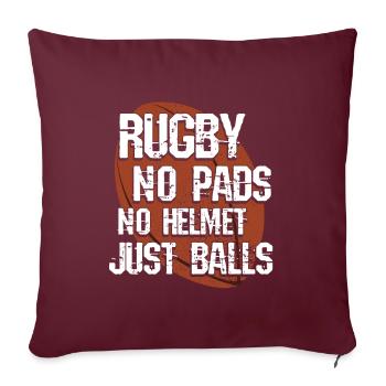 Rugby Rugby - Sofakissenbezug 45 x 45 cm - Burgunderrot - Vorne