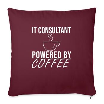 "IT-Consultant Coffee | IT-Consultant" - Sofakissenbezug 45 x 45 cm - Burgunderrot - Vorne