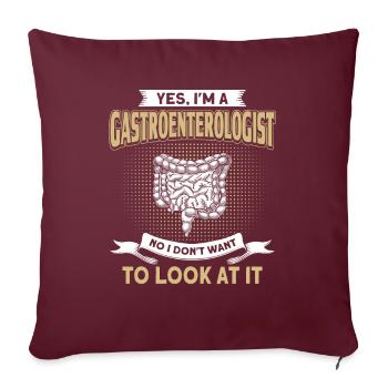 Proctologue Gastroentérologie Gastroentérologue - Housse de coussin décorative 45 x 45 cm - bordeaux - Devant