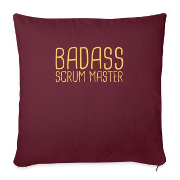 « Scrum Master Badass | » Scrum Master" » - Housse de coussin décorative 45 x 45 cm - bordeaux - Devant