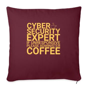 "Cybersecurity Expert Coffee | Cybersecurity" - Sofakissenbezug 45 x 45 cm - Burgunderrot - Vorne