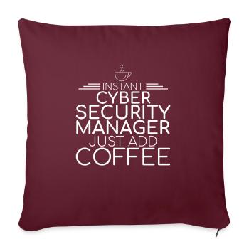"Cybersecurity Manager Coffee | Cybersecurity" - Sofakissenbezug 45 x 45 cm - Burgunderrot - Vorne