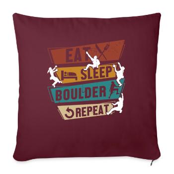 Bouldering Climber Cadeaux Escalade de bloc - Housse de coussin décorative 45 x 45 cm - bordeaux - Devant