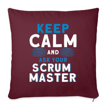 Puppet Chefs Programmeur Scrum Master Cadeau - Housse de coussin décorative 45 x 45 cm - bordeaux - Devant