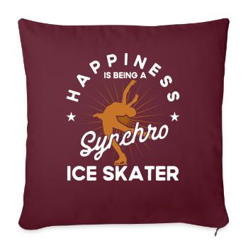 Patinage artistique en groupe synchro - Housse de coussin décorative 45 x 45 cm - bordeaux - Devant