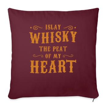 Whiskey Liebhaber Whisky Trinker Geschenk - Sofakissenbezug 45 x 45 cm - Burgunderrot - Vorne