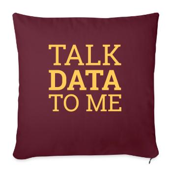 "Talk Data Data Science | Data Science" - Sofakissenbezug 45 x 45 cm - Burgunderrot - Vorne