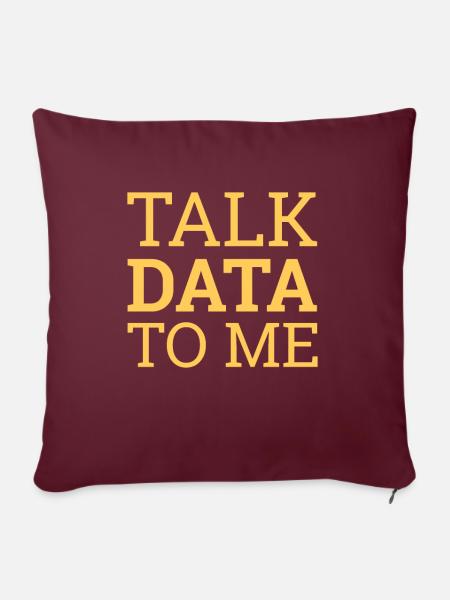 "Talk Data Data Science | Data Science" - Sofakissenbezug 45 x 45 cm - Burgunderrot