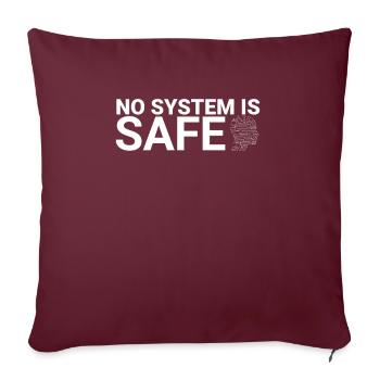 "Cyber Security Safe System | Cybersecurity" - Sofakissenbezug 45 x 45 cm - Burgunderrot - Vorne