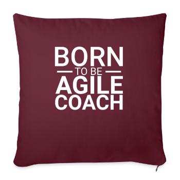 "Agile Coach Born | Agile" - Sofakissenbezug 45 x 45 cm - Burgunderrot - Vorne