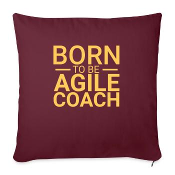 "Agile Coach Born | Agile" - Sofakissenbezug 45 x 45 cm - Burgunderrot - Vorne