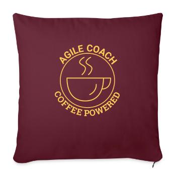 "Agile Coach Coffee | Agile" - Sofakissenbezug 45 x 45 cm - Burgunderrot - Vorne