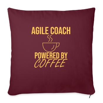 "Agile Coach Coffee | Agile" - Sofakissenbezug 45 x 45 cm - Burgunderrot - Vorne