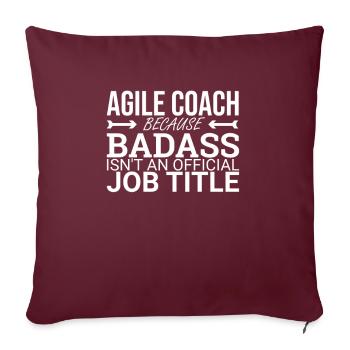 "Agile Coach Badass | Agile" - Sofakissenbezug 45 x 45 cm - Burgunderrot - Vorne