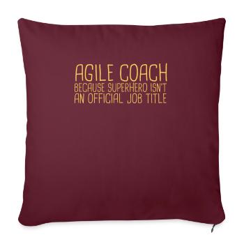 "Agile Coach Superhero | Agile" - Sofakissenbezug 45 x 45 cm - Burgunderrot - Vorne
