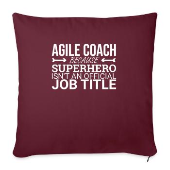 "Agile Coach Superhero | Agile" - Sofakissenbezug 45 x 45 cm - Burgunderrot - Vorne