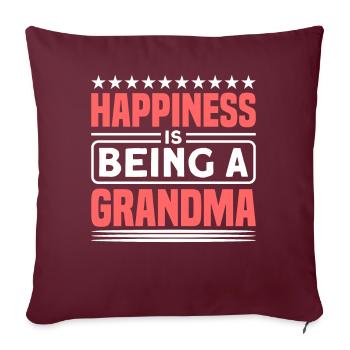 Grand-mère Grand-mère Grand-mère Cadeau - Housse de coussin décorative 45 x 45 cm - bordeaux - Devant