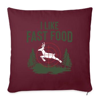 Jäger Förster Hirsch Jagen Wildjagd Geschenke - Sofakissenbezug 45 x 45 cm - Burgunderrot - Vorne