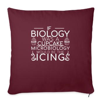 "Microbiologist Cupcake | Mikrobiologie" - Sofakissenbezug 45 x 45 cm - Burgunderrot - Vorne