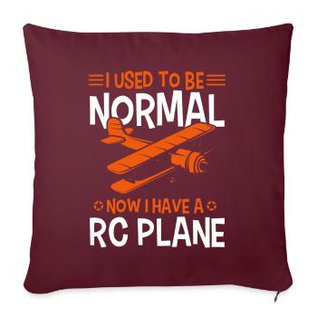 Modèle réduit d’avion modèle volant Modèle réduit d’avion - Housse de coussin décorative 45 x 45 cm - bordeaux - Devant