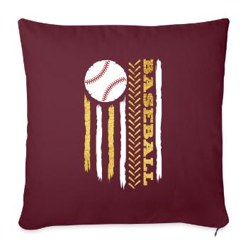 American Flag Vintage USA Sports Baseball Team - Sofakissenbezug 45 x 45 cm - Burgunderrot - Vorne