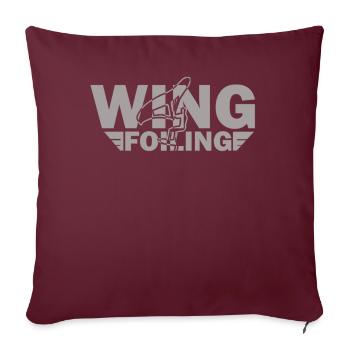 Wing Foiling or Wing Surf and Wing surfing Design - Sofakissenbezug 45 x 45 cm - Burgunderrot - Vorne