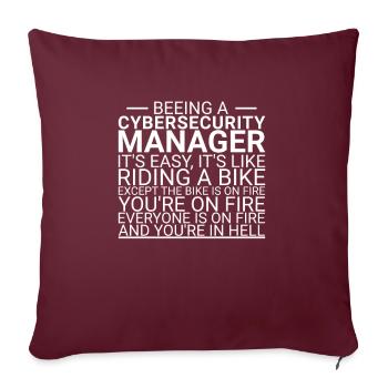 "Cybersecurity Manager Hell | Cybersecurity" - Sofakissenbezug 45 x 45 cm - Burgunderrot - Vorne