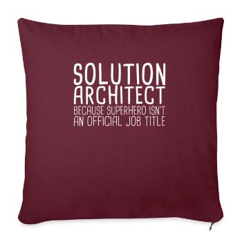 Super-héros de l’architecte de solutions| Solution Architecture - Housse de coussin décorative 45 x 45 cm - bordeaux - Devant