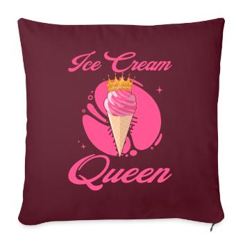 Reine des glaces Sorbet Icicles Mochi - Housse de coussin décorative 45 x 45 cm - bordeaux - Devant