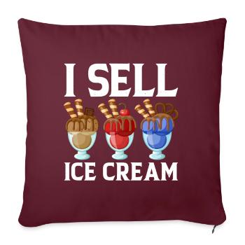 Je vends de la crème glacée Sorbet Icicles Mochi - Housse de coussin décorative 45 x 45 cm - bordeaux - Devant
