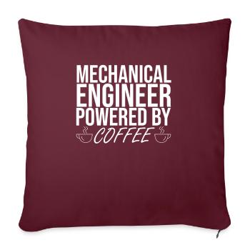 « Ingénieur mécanicien Café | Génie mécanique » - Housse de coussin décorative 45 x 45 cm - bordeaux - Devant