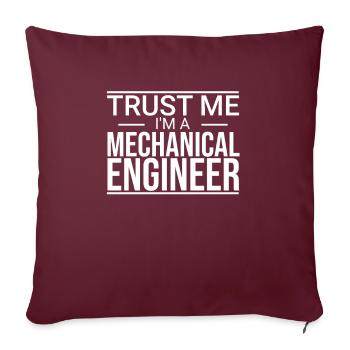 « Mechanical Engineer Trust | Génie mécanique » - Housse de coussin décorative 45 x 45 cm - bordeaux - Devant