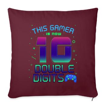 Ce joueur est maintenant 10 à deux chiffres 10. - Housse de coussin décorative 45 x 45 cm - bordeaux - Devant