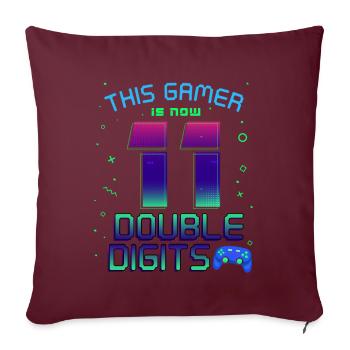 Ce joueur est maintenant 11 à deux chiffres 11. - Housse de coussin décorative 45 x 45 cm - bordeaux - Devant