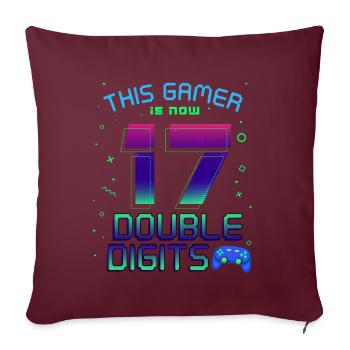 Ce joueur est maintenant 17 à deux chiffres 17. - Housse de coussin décorative 45 x 45 cm - bordeaux - Devant