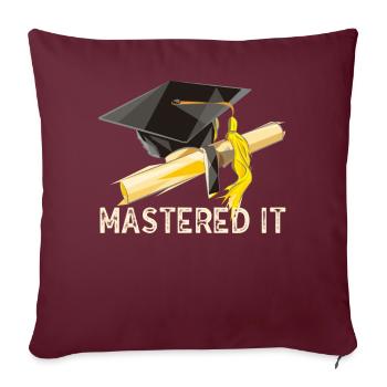 Appelez-moi Master Graduation School Diplôme d’études collégiales - Housse de coussin décorative 45 x 45 cm - bordeaux - Devant