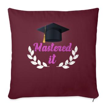 Appelez-moi Master Graduation School Diplôme d’études collégiales - Housse de coussin décorative 45 x 45 cm - bordeaux - Devant