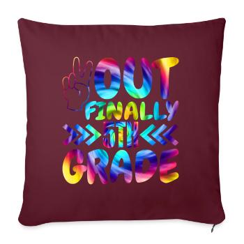 Out Enfin les élèves de 5e primaire - Housse de coussin décorative 45 x 45 cm - bordeaux - Devant