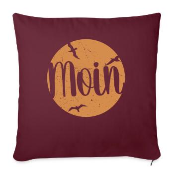 Moin ihr Spacken - Digga Spruch Meer Norddeutsch - Sofakissenbezug 45 x 45 cm - Burgunderrot - Vorne