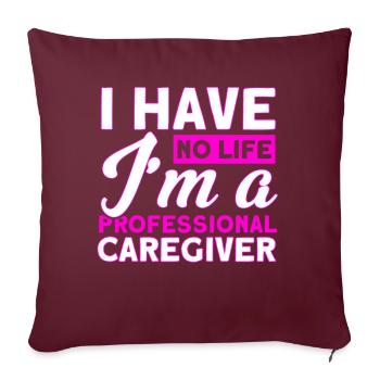 Aide-santé Infirmière en soins infirmiers à domicile - Housse de coussin décorative 45 x 45 cm - bordeaux - Devant