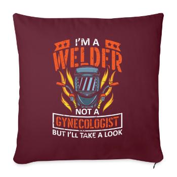 Cadeaux de soudeurs, chemise de soudeur drôle, soudage - Housse de coussin décorative 45 x 45 cm - bordeaux - Devant