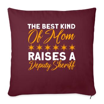 Maman Shérif Adjoint Maman Mère - Housse de coussin décorative 45 x 45 cm - bordeaux - Devant